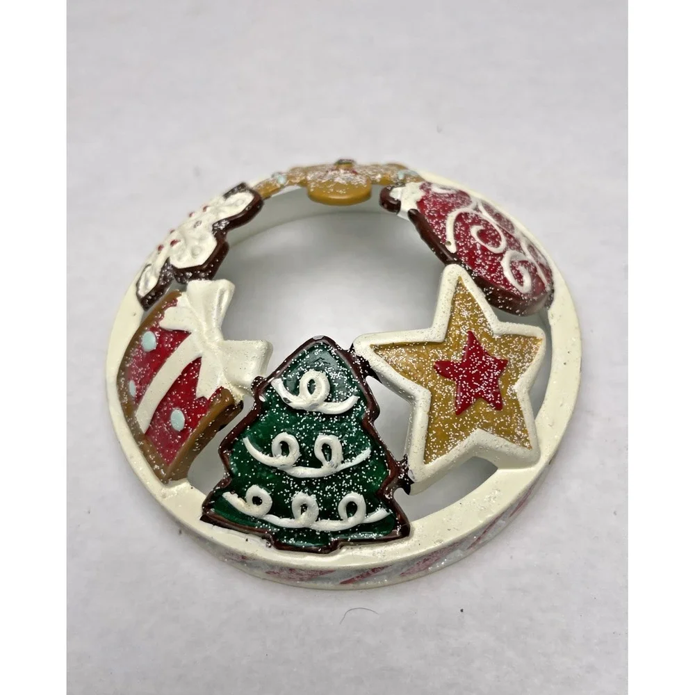 Yankee Candle Christmas Cookies Tree Star Gingerbread Present Illuma Lid Topper